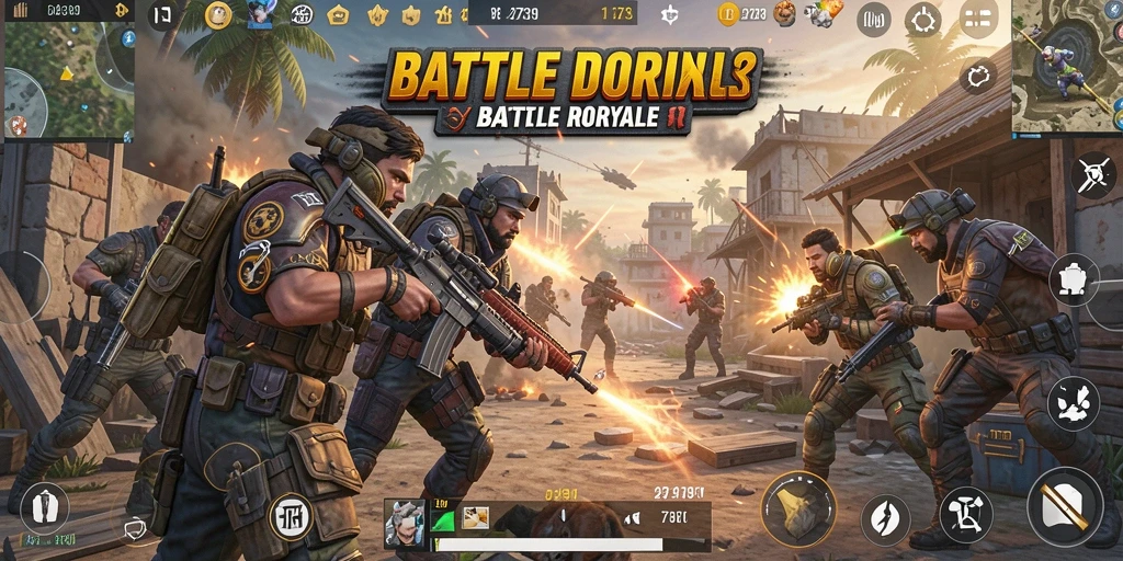 Tampilan gameplay mendebarkan dari 2739, menampilkan aksi Battle Royale.