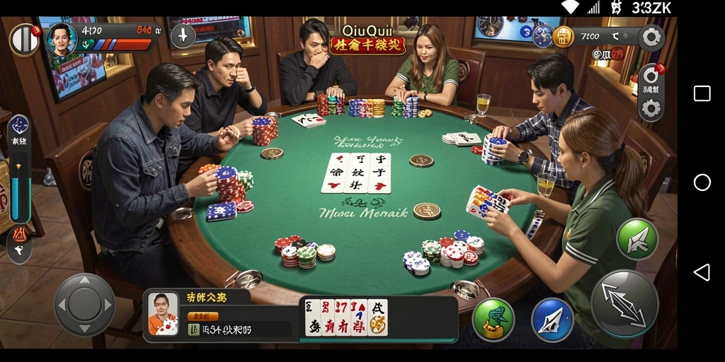 Tampilan gameplay seru dalam permainan QiuQiu 33ZK.