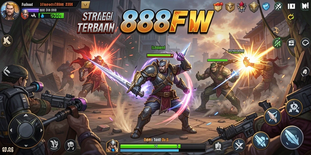 Screenshot 888FW menampilkan pertempuran strategi yang mendebarkan dan taktis.