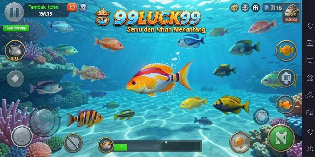 Screenshot menampilkan aksi seru dalam permainan Tembak Ikan.