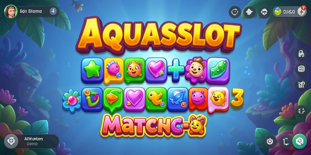 Tampilan gameplay yang seru dalam AQUASLOT, cocok untuk pecinta Match-3.