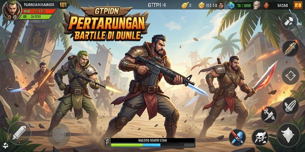 Gameplay seru GTPIDN dalam pertarungan Battle Royale.