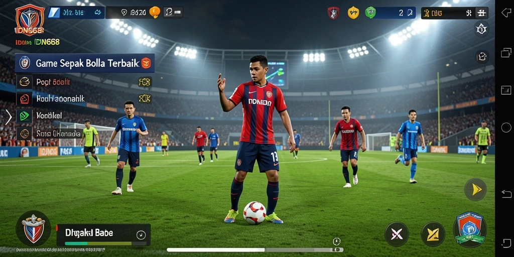Tampilan gameplay <strong>IDN668</strong> yang memukau dengan aksi sepak bola yang menegangkan.