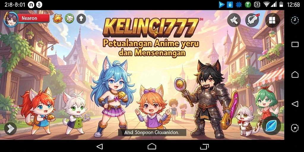 Tampilan gameplay KELINCI777 yang penuh warna dan karakter menarik.