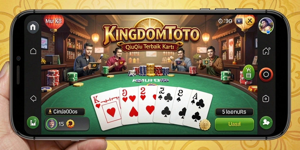 Tangkapan layar gameplay QiuQiu yang mendebarkan di KINGDOMTOTO.