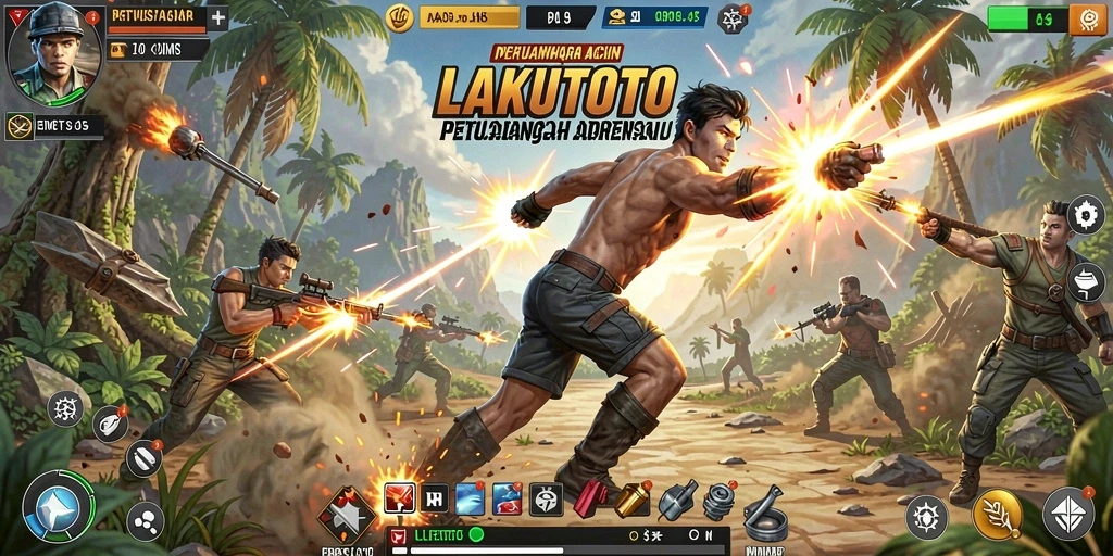 Tampilan gameplay LAKUTOTO penuh aksi dan tantangan seru.
