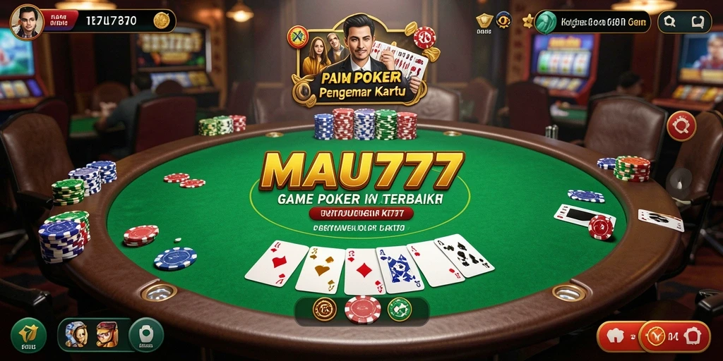 Tangkapan layar gameplay poker yang mendebarkan di MAU777.