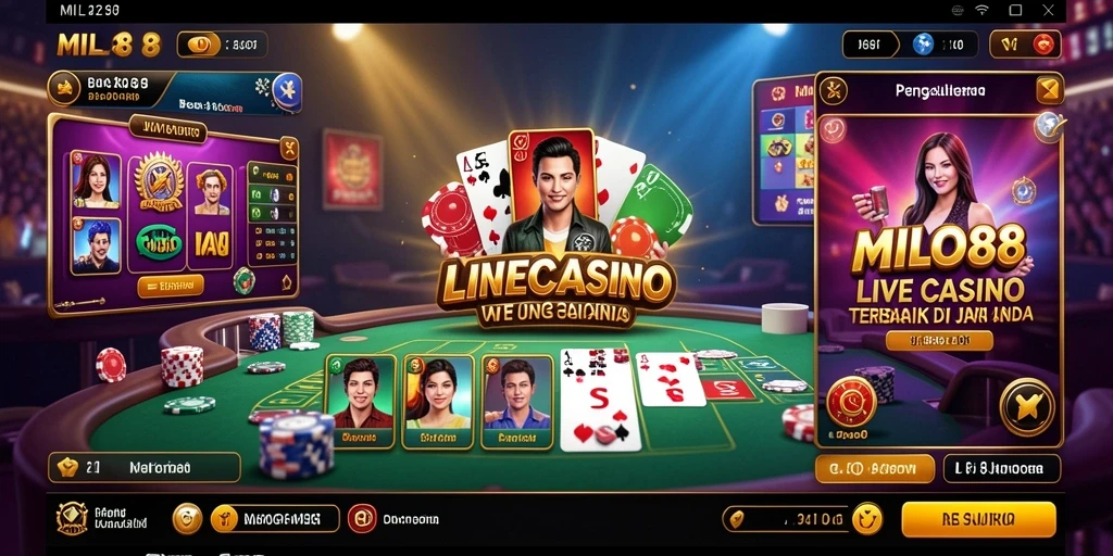 Screenshot gameplay Live Casino yang menampilkan dealer profesional.