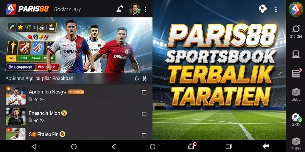 Tampilan antarmuka intuitif dan menarik dari aplikasi Sportsbook.
