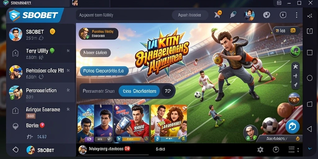 Tampilan utama SBOBET yang menunjukkan antarmuka pengguna intuitif.