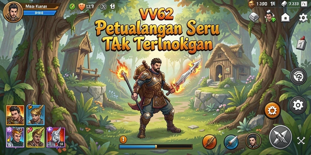 Tampilan gameplay seru dan menantang dalam dunia petualangan.