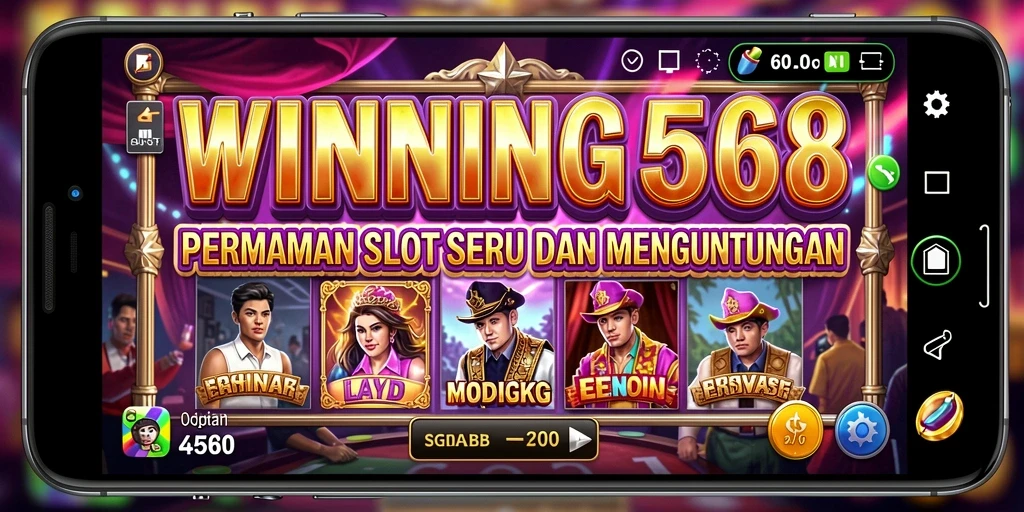 Tampilan gameplay seru WINNING568 dengan berbagai tema slot.